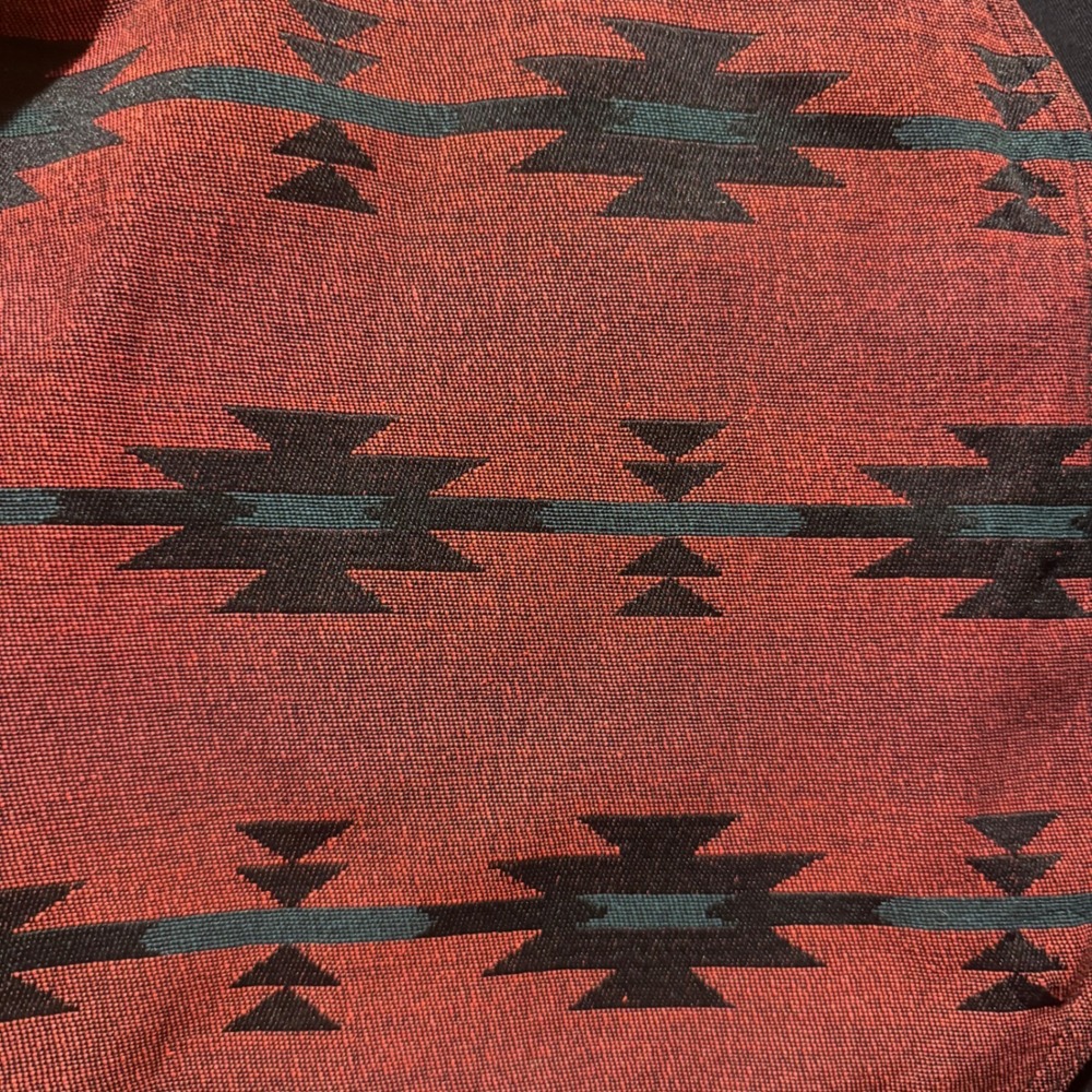 True Grit Mens Southwestern Pattern Vest Red Black Teal Mens Large Sz 4 See Ad - Picture 2 of 7